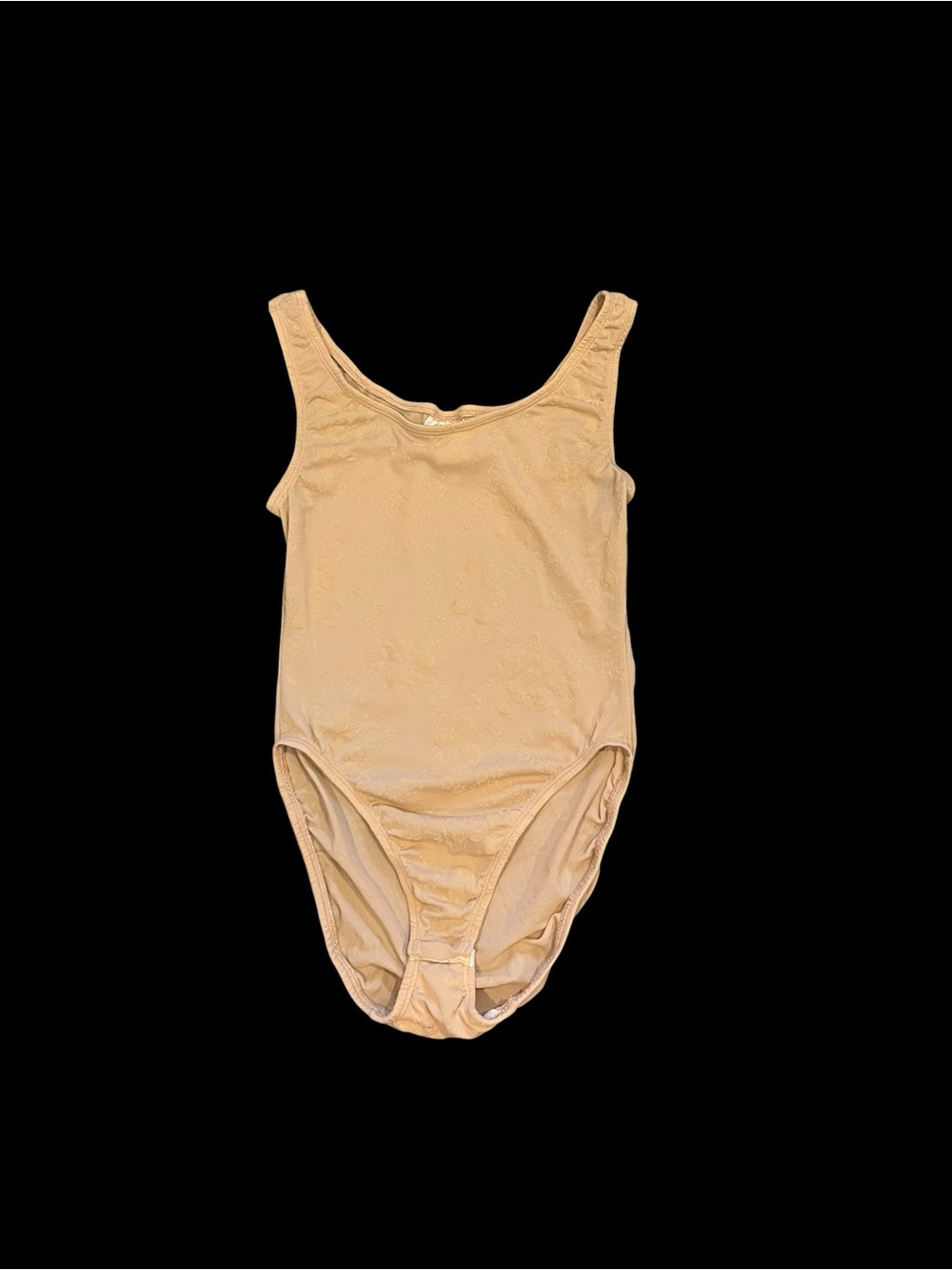 Vintage Delicates Bodysuit Nude Beige Small  NWT Embossed Floral USA